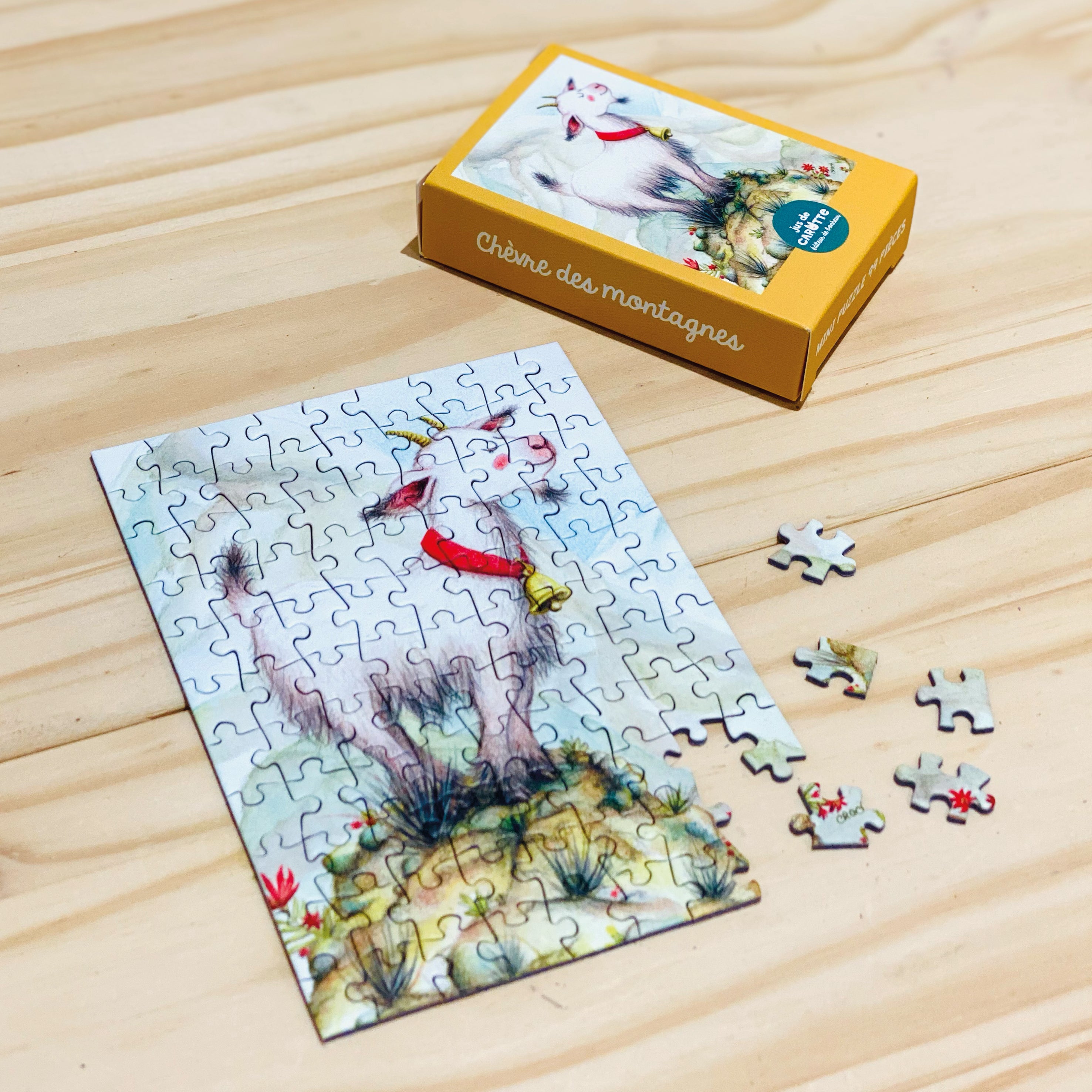Mini Puzzle 99 pièces Chèvre des montagnes
