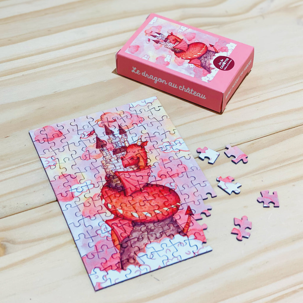 Mini Puzzle 99 pièces Le dragon au château