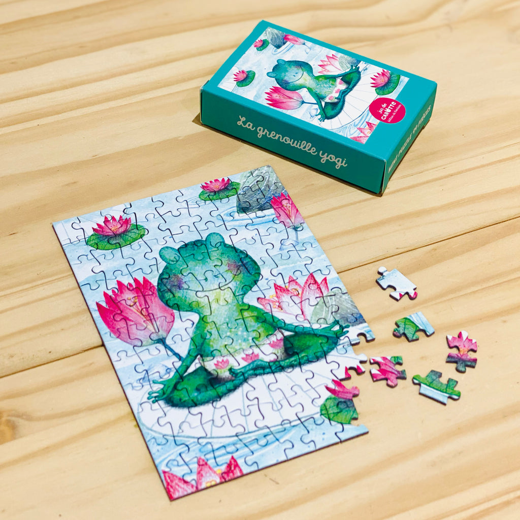 Mini Puzzle 99 pièces La grenouille yogi