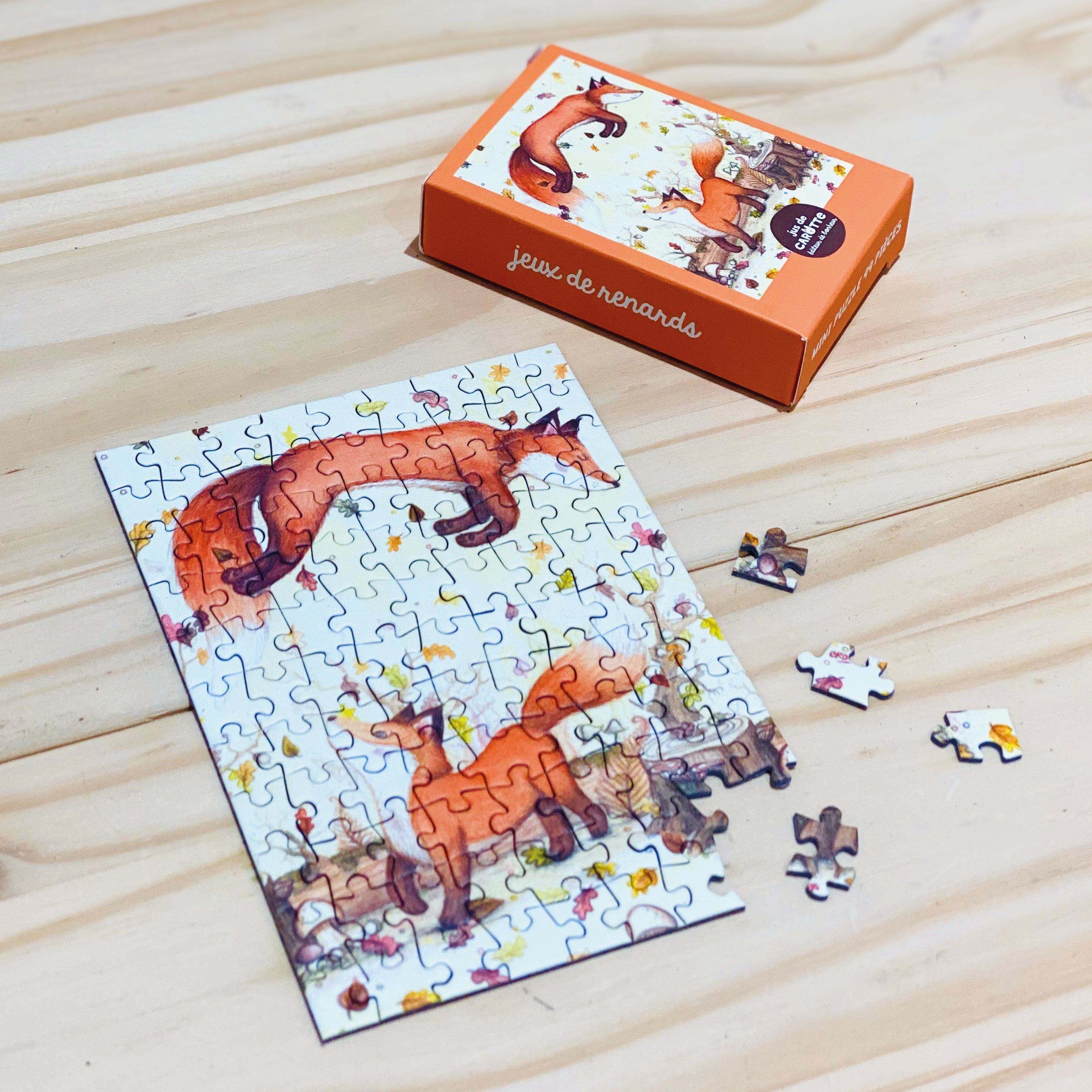 Mini Puzzle 99 pièces Jeux de renards