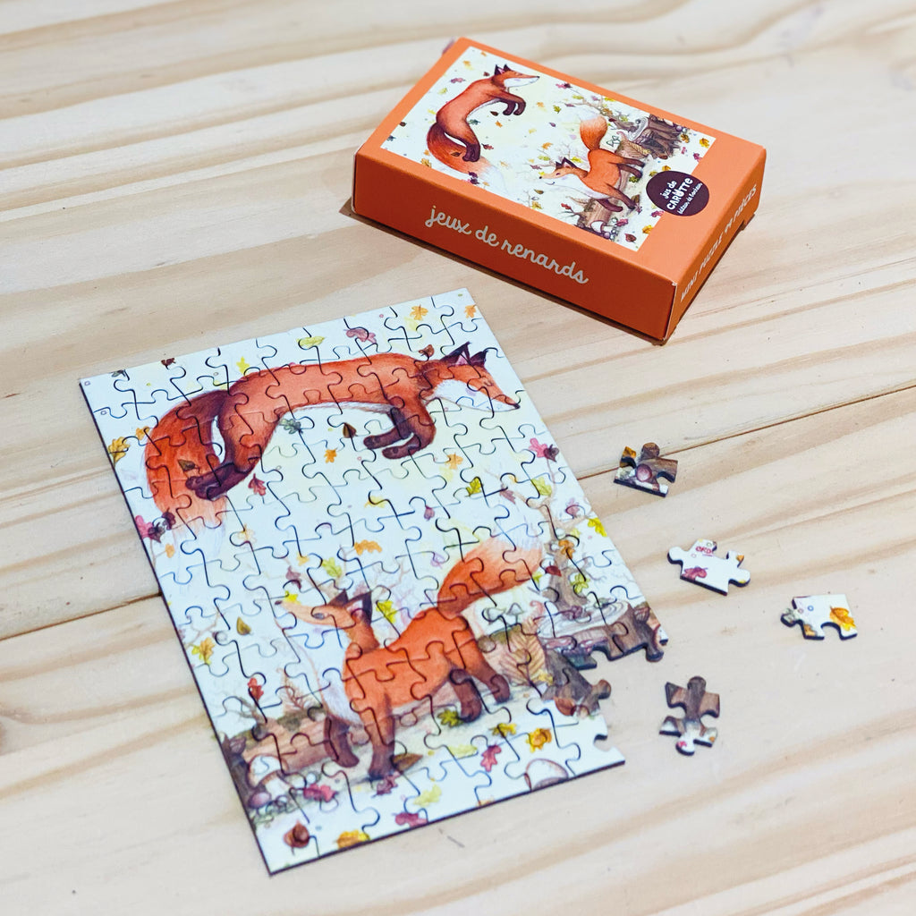 Mini Puzzle 99 pièces Jeux de renards