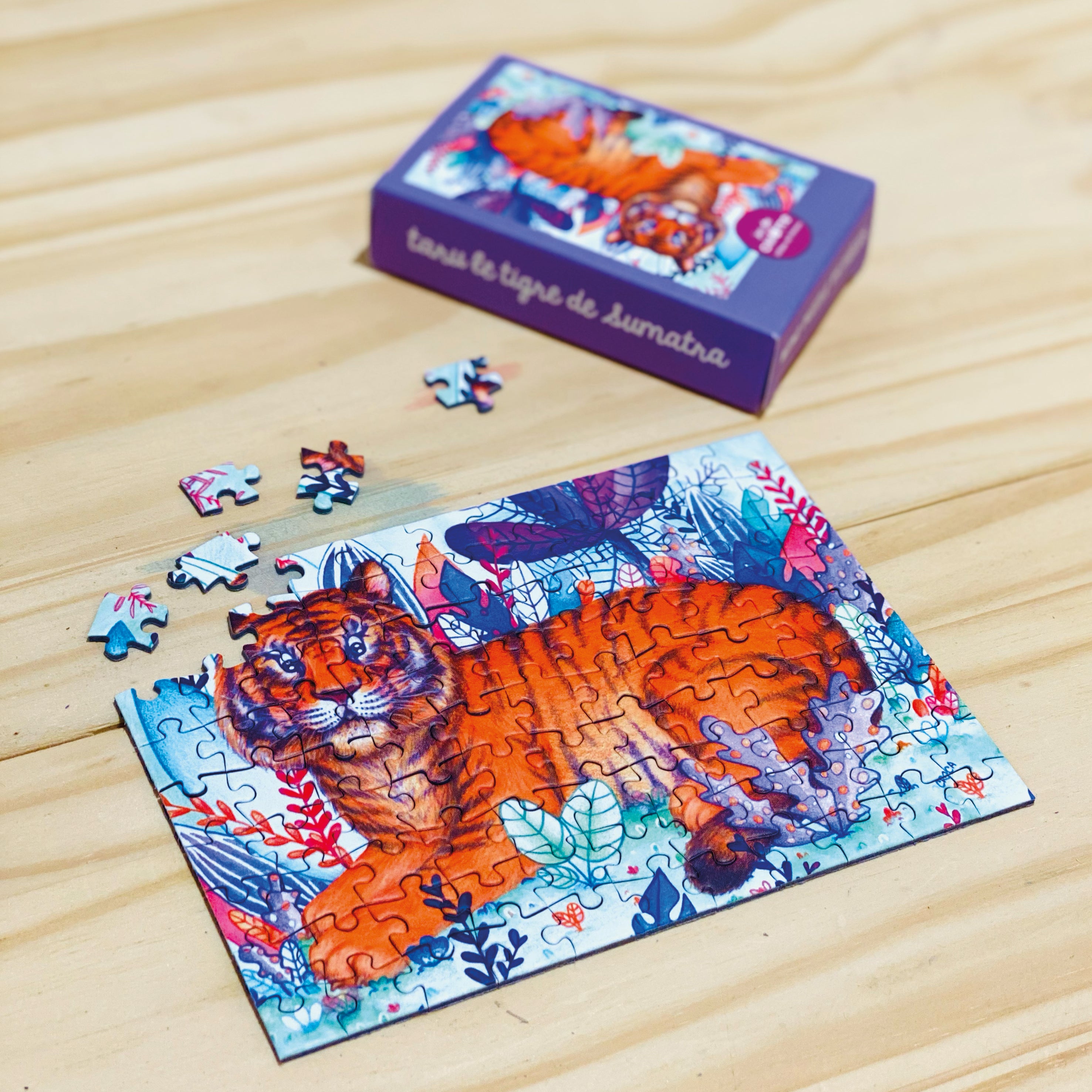 Mini Puzzle 99 pièces Taru le tigre de Sumatra