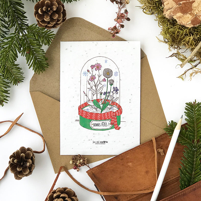 Carte à planter . Bonnes fêtes !