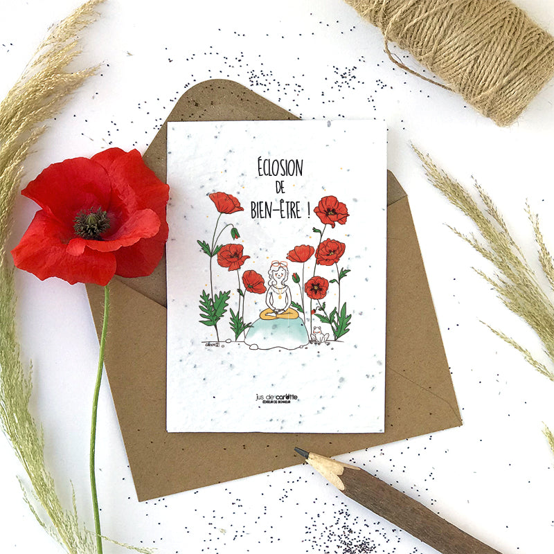 Carte à planter . Eclosion de bien-être !