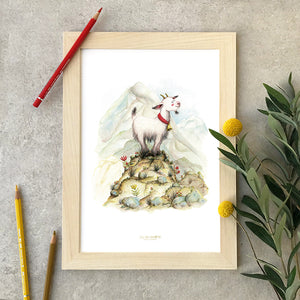 Illustration . Jolie Chèvre des montagnes