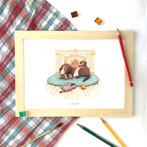 Illustration . Famille chien