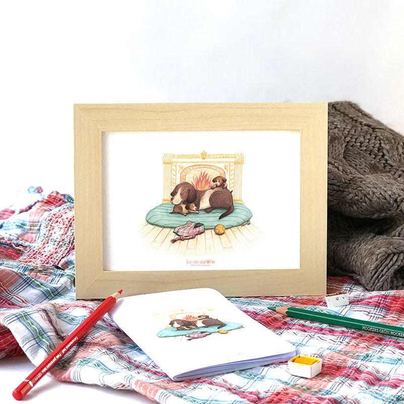 Illustration . Famille chien