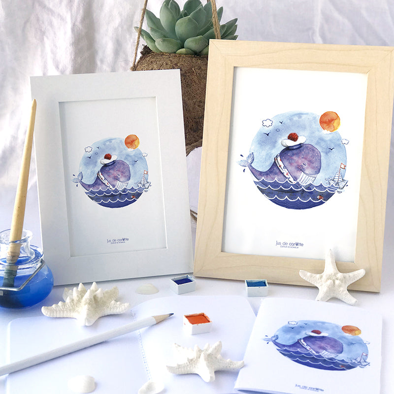 Illustration . Ohé Ma Baleine