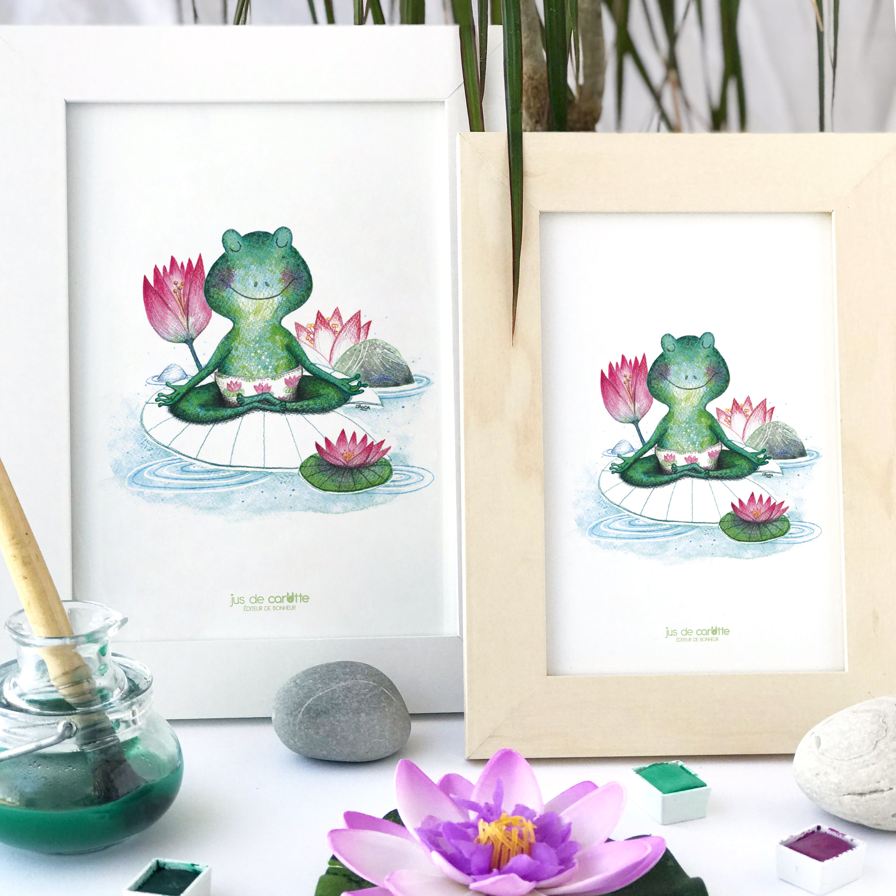Illustration . Grenouille Yogi