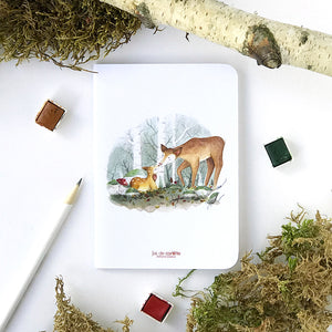 Carnet de notes . Biche et Faon d'automne