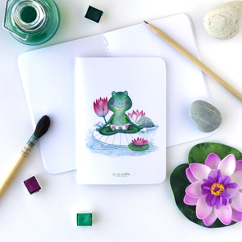 Carnet de notes . Grenouille Yogi