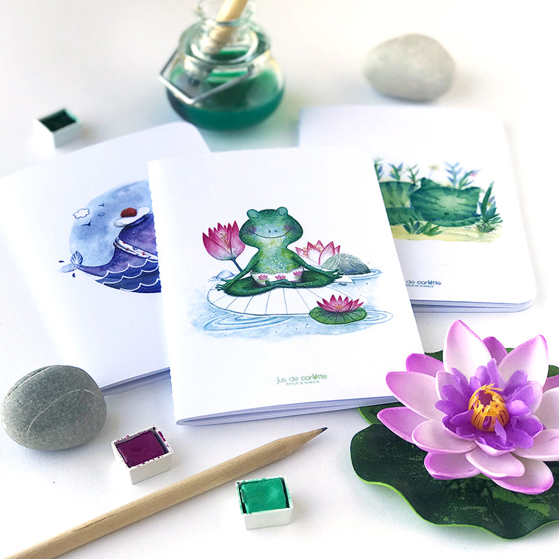Carnet de notes . Grenouille Yogi