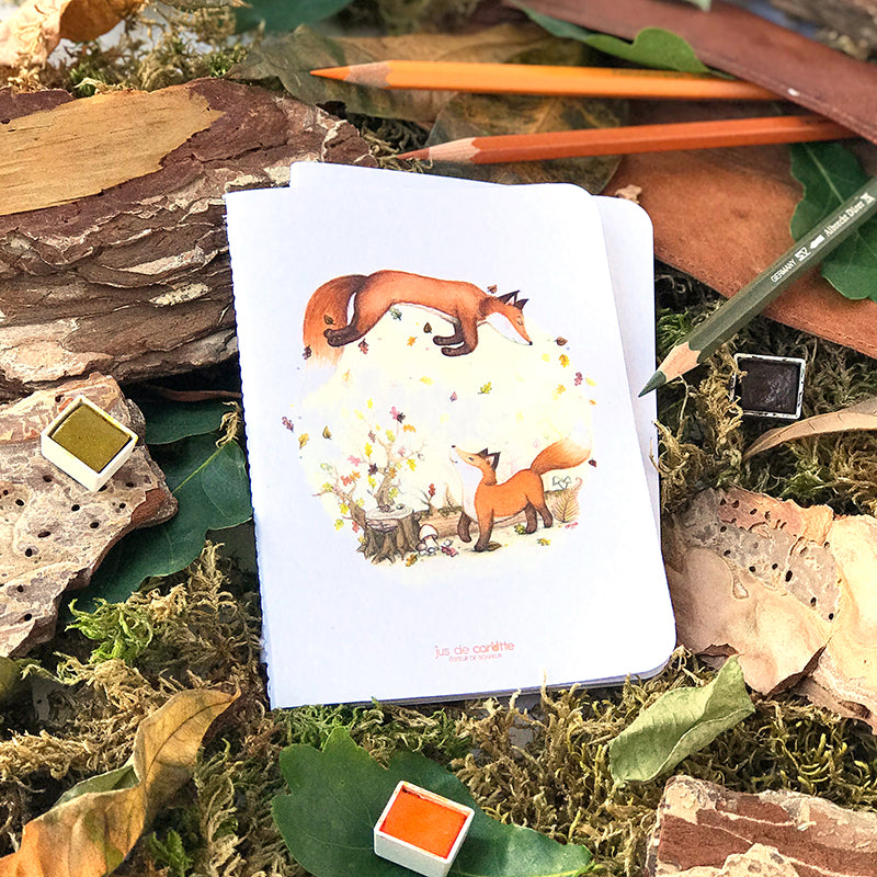 Carnet de notes . Jeux de renards
