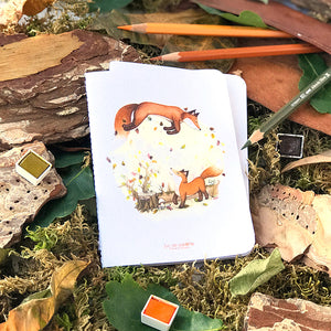 Carnet de notes . Jeux de renards