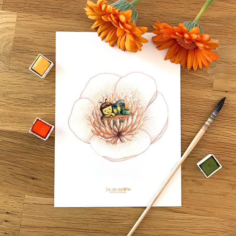 Illustration . Un travail d'abeille