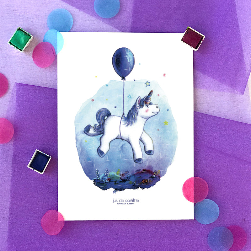 Carte d'art . Je suis une licorne !