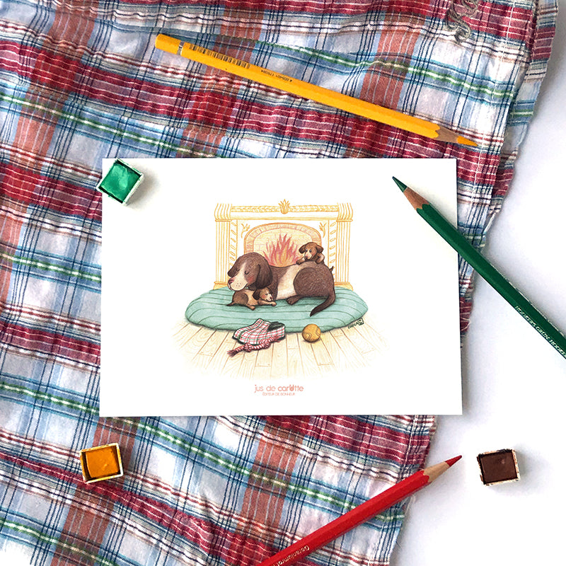 Illustration . Famille chien