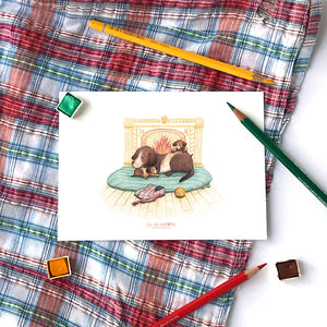 Illustration . Famille chien