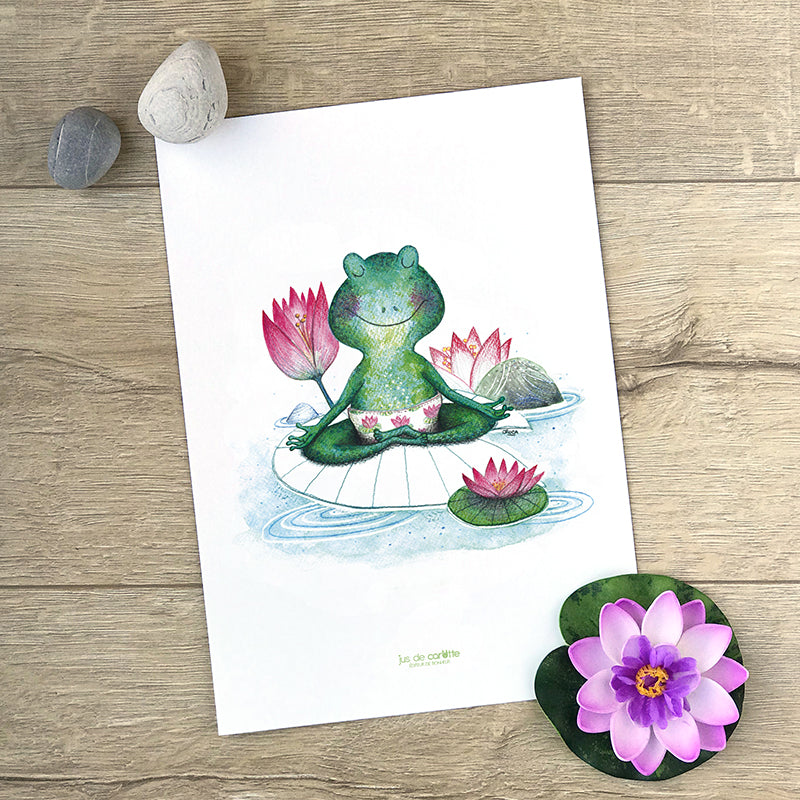 Illustration . Grenouille Yogi