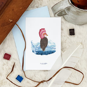Illustration / Carte d'art . Yukon le pygargue à tête blanche . Le pal Nature