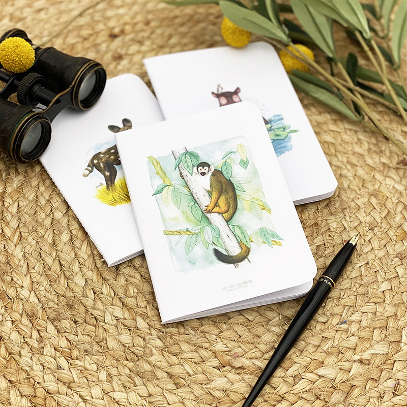 Carnet de notes . Opie le saïmiri jaune . Le Pal Nature